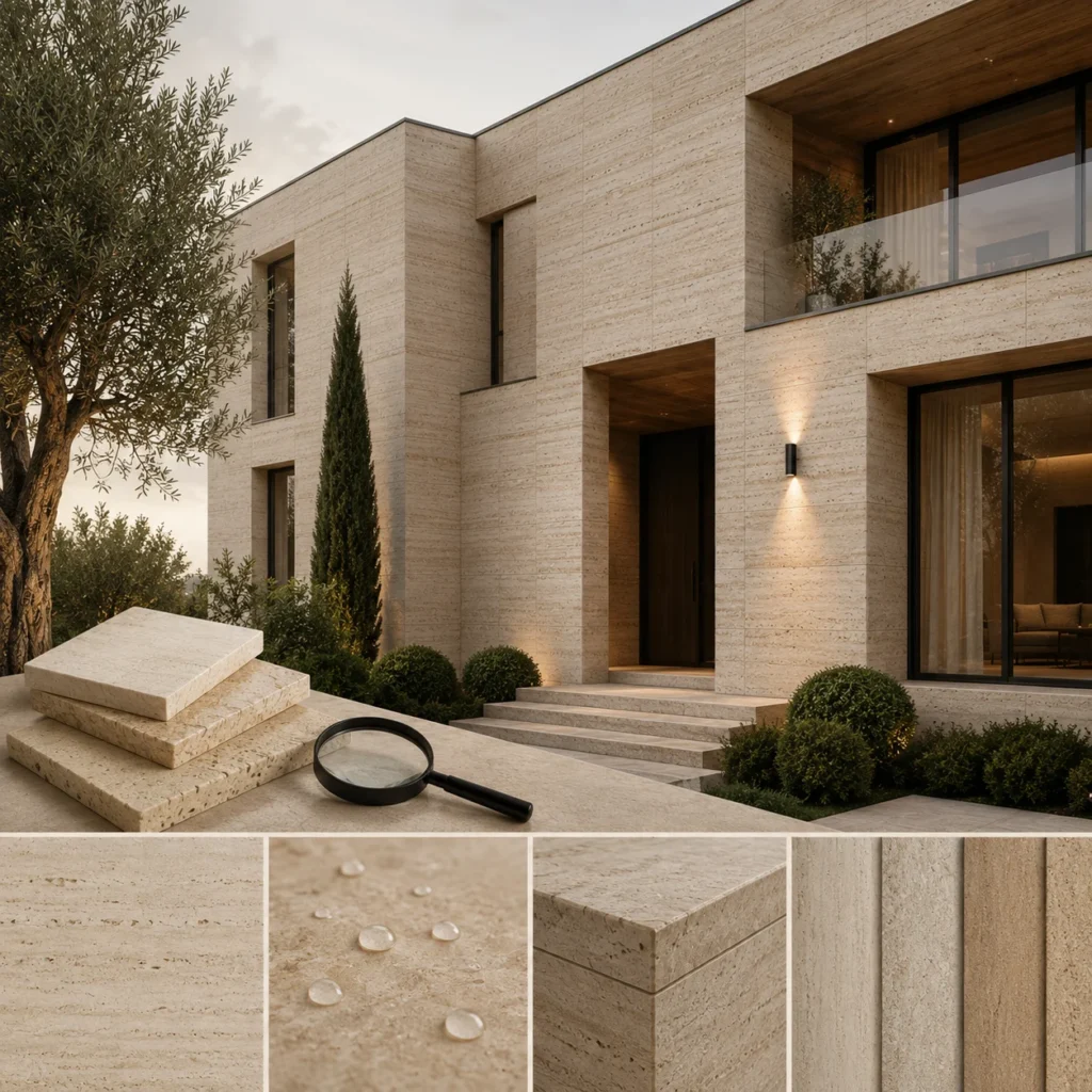 Types of travertine finishes