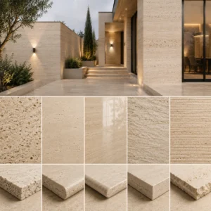 How to choose travertine for the facade